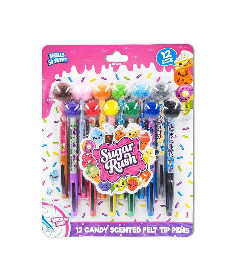 Sugar Rush Pom Pom Fineliners 12 pack