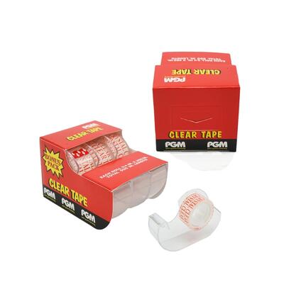 PGM Clear Tape Dispenser 4 pack