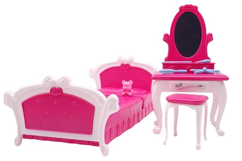 Girls Favourite Bedroom & Make-up Table Play Set: $50.00