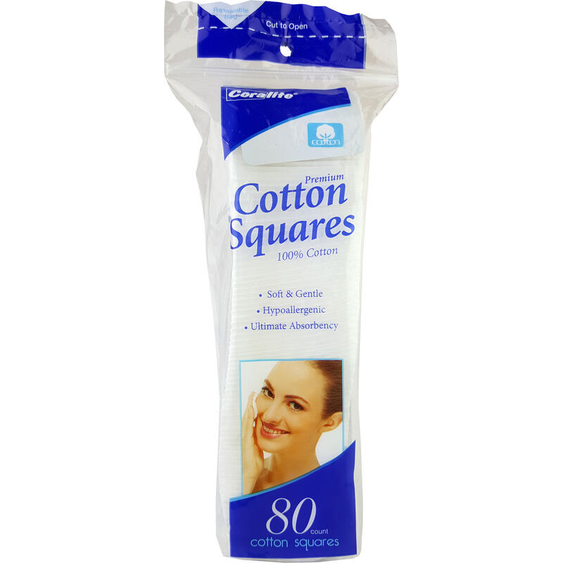 Coralite Premium Cotton Squares 80 count: $6.00