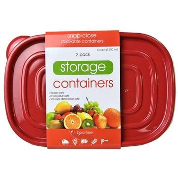 Kole Imports Stackable Storage Plastic Food Container 2 Sections 2 pack: $10.00