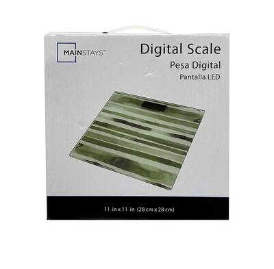 Glass Digital Body Weight Scale w/Colored Stripes