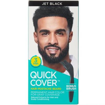 Kiss Quick Cover For Men Permanent Jet Black