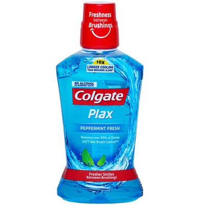 Colgate Plax Mouth Wash Peppermint 500ml: $14.00