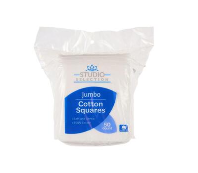 Jumbo Cotton Squares 50 count