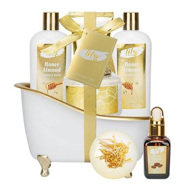 Lily Roy Honey Almond Bath Gift Set: $50.00