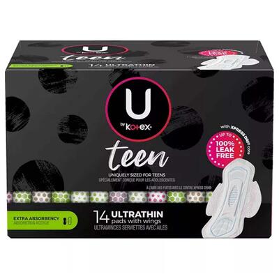 Kotex Teen Ultra Thin With Wings Extra Absorbency 14 Count: $10.00