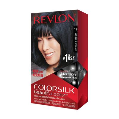 Revlon ColorSilk Beautiful Permanent Hair Color Nautural Blue