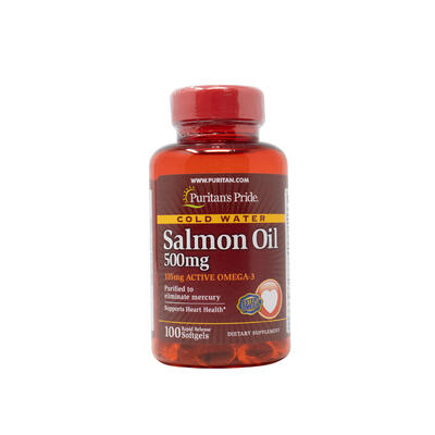 Puritan's Pride Omega-3 Salmon Oil 500 mg 100 Softgels: $20.00