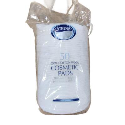 Athena Oval Cotton Wool Cosmetic Pads 50ct