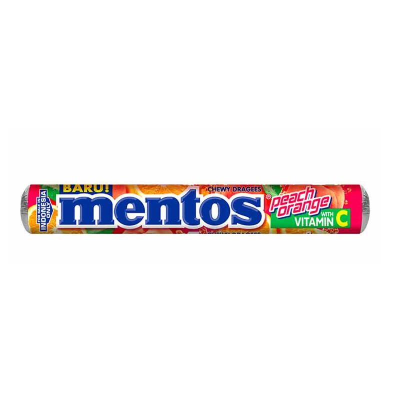 Mentos Chewy Dragees Peach Orange 37g