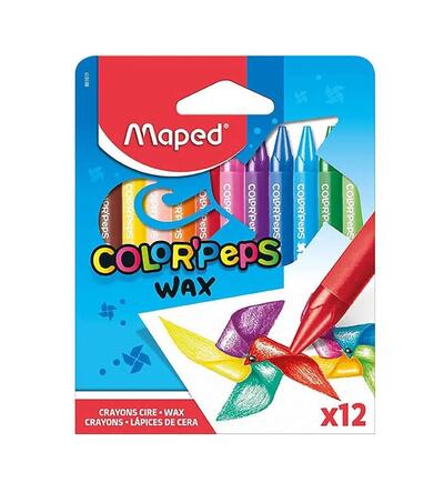 Maped Crayons Color Peps Wax 12 count