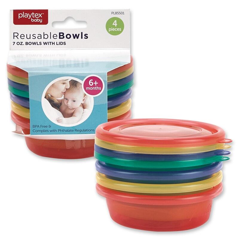Playtx Baby Reusable Bowls 4 Pieces 7.0 oz