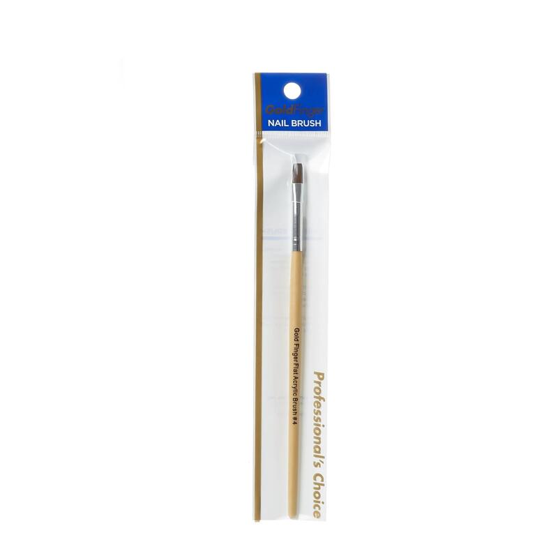 Kiss Gold Finger Flat Acrylic Brush #4