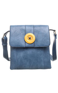 Bessie Two-Pocket Button Shoulder Bag: $60.00