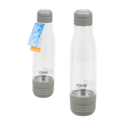 Rove Grey/Clear Plastic Water Bottle 24oz
