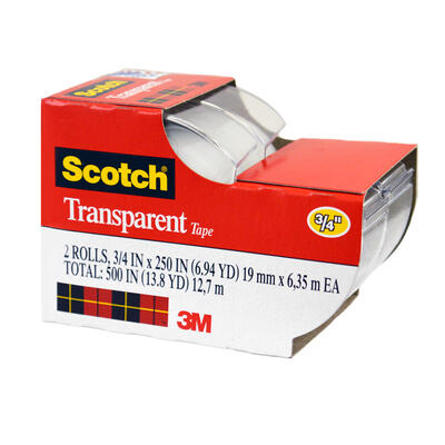 Scotch Transparent Tape 2 Rolls: $6.00