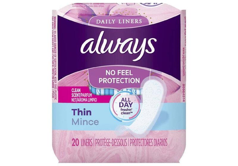 Always Thin Pantiliners Regular Clean Fresh Scent 20ct