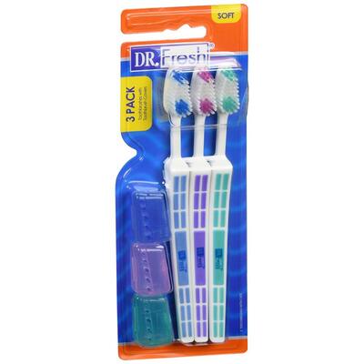 Dr. Fresh Toothbrush & Cap 3pk
