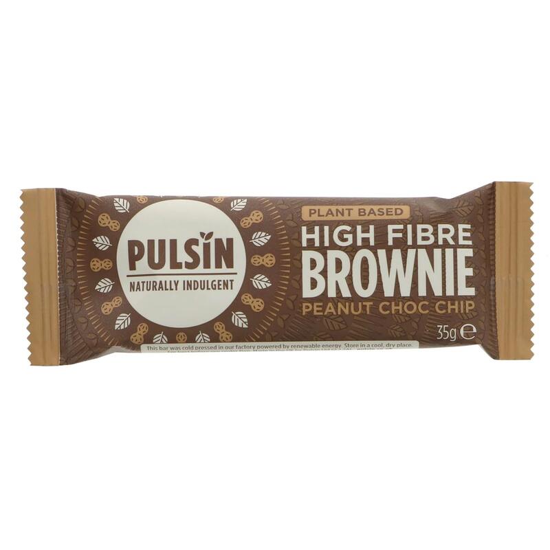 Pulsin High Fibre Brownie Peanut Choc Chip 35g