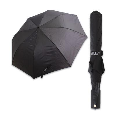 Clicks Automatic Folding Umbrella Black 1 count