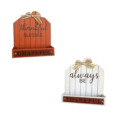 Wall Shelf 2 Assorted Thankful Blessed Always Be Thankful 1 count: $20.00