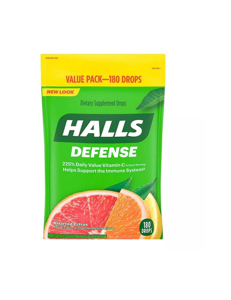 Halls Defense Drops Assorted Citrus180ct