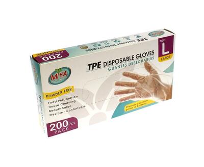 TPE Disposable Glove Large 200 pieces