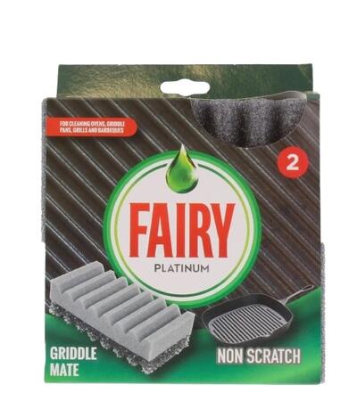 Fairy Platinum Dual Scourer Grey 2pk