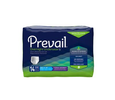 Prevail Overnight Underwear Large 14 count