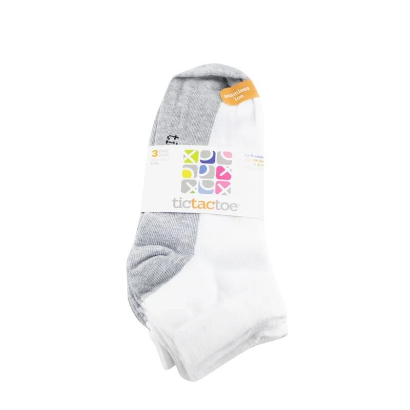 Tictactoe Seamless Toe Socks 3 Pairs