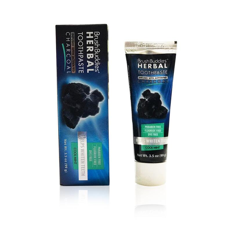 Brush Buddies Herbal Toothpaste Activated Charcoal Cool Mint 3.5 oz