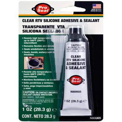 RTV Proseal Silicone Sealant Clear 1oz: $5.00