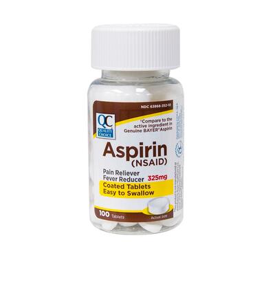 QC Aspirin Coated Tablets 100ct: $5.00