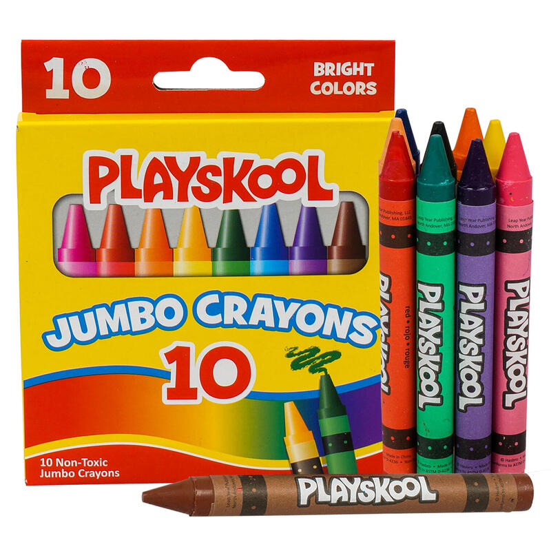 Playskool Jumbo Crayons for kids, non-toxic, 10 count Bright