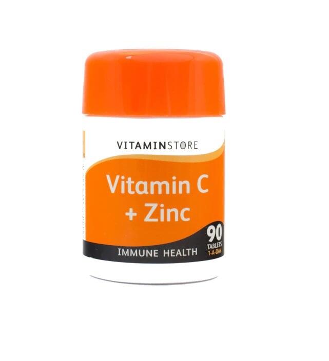 Vit Store Vitamin C & Zinc Tablets 90 count