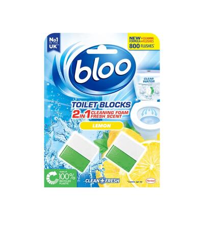 Bloo Toilet Cistern Cube Lemon 2x50g