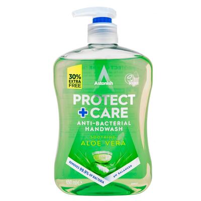 Astonish Liquid Hand Wash Protect Plus Care Anti Bacterial Aloe Vera 650ml