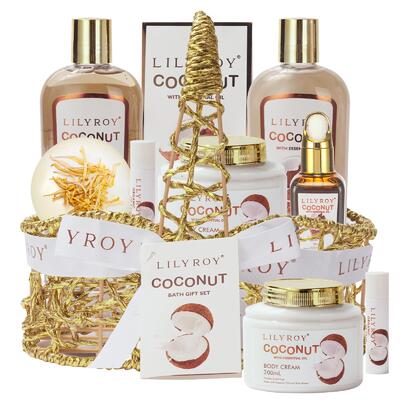Lily Roy Coconut With Essential Oil Bath Gift Set: $50.00