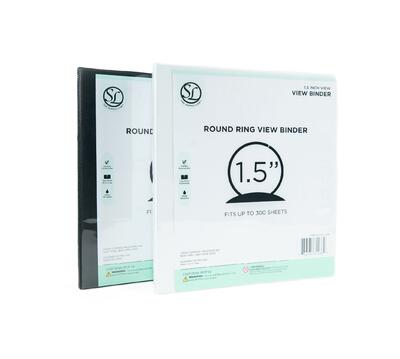 Compass Binder Assorted Black And White 1.5inch