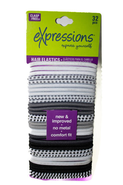Expressions Clasp Free Hair Elastics 32pcs