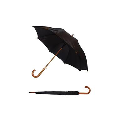 Fashion Umbrella Deluxe Black Wood Handle 1 count