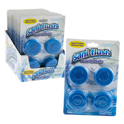 Sani Flush Toilet Bowl Cleaner Tab Blue And White 4pk: $5.00