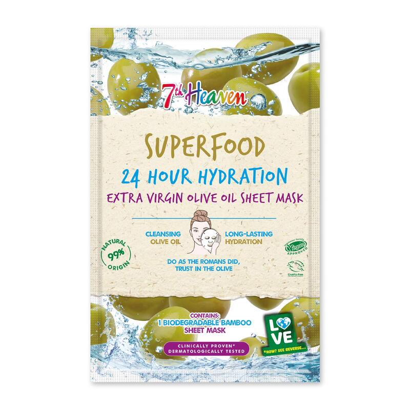 7th Heaven Superfood 24 Hour Hydration Extra Virgin Oil Sheet Mask: $5.00