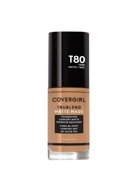 CoverGirl TruBlend Matte Made Liquid Foundation Toast Caramel #T80 1oz