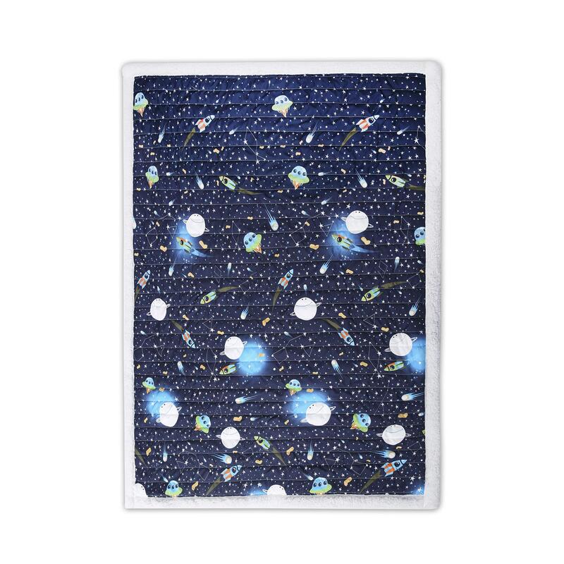 Lush Decor Sherpa Tassel Fringe Navy Throw 50x60
