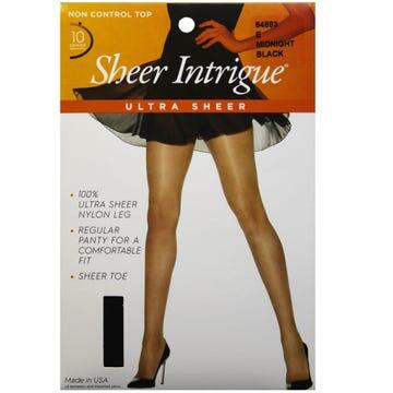 Sheer Intrigue Mid Black Ultra Pantyhose: $6.00