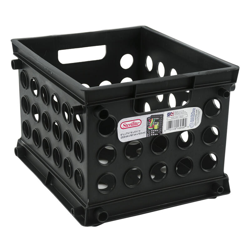 Mini Black Storage Crate 6 1/8