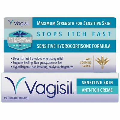 Vagisil AntiItch Creme Maximum Strength Sensitive Skin Formula 1 oz