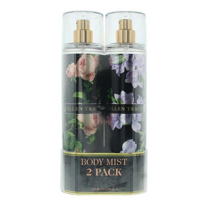 Ellen Tracy Floral Body Mist Duo Courageous, Pink Radiant Purple 8oz